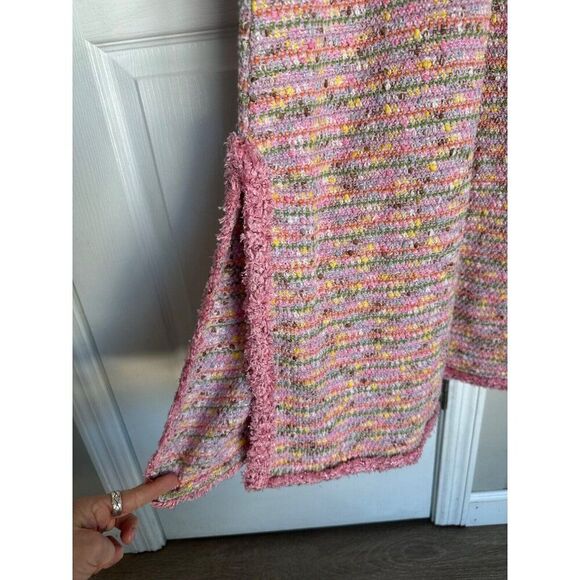 Alexis Kassandra Pink Tweed Maxi Sweater Dress Women's Small - Picture 13 of 16